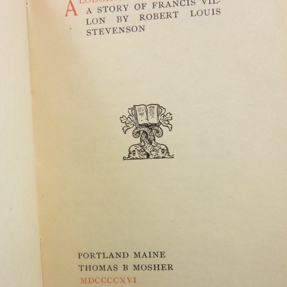 ROBERT LOUIS STEVENSON A lodging for the night A story of Francis Villon Book - Picture 4 of 7